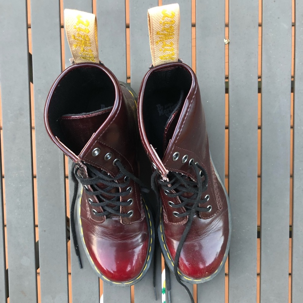 Vegan Cherry Red Doc Martens